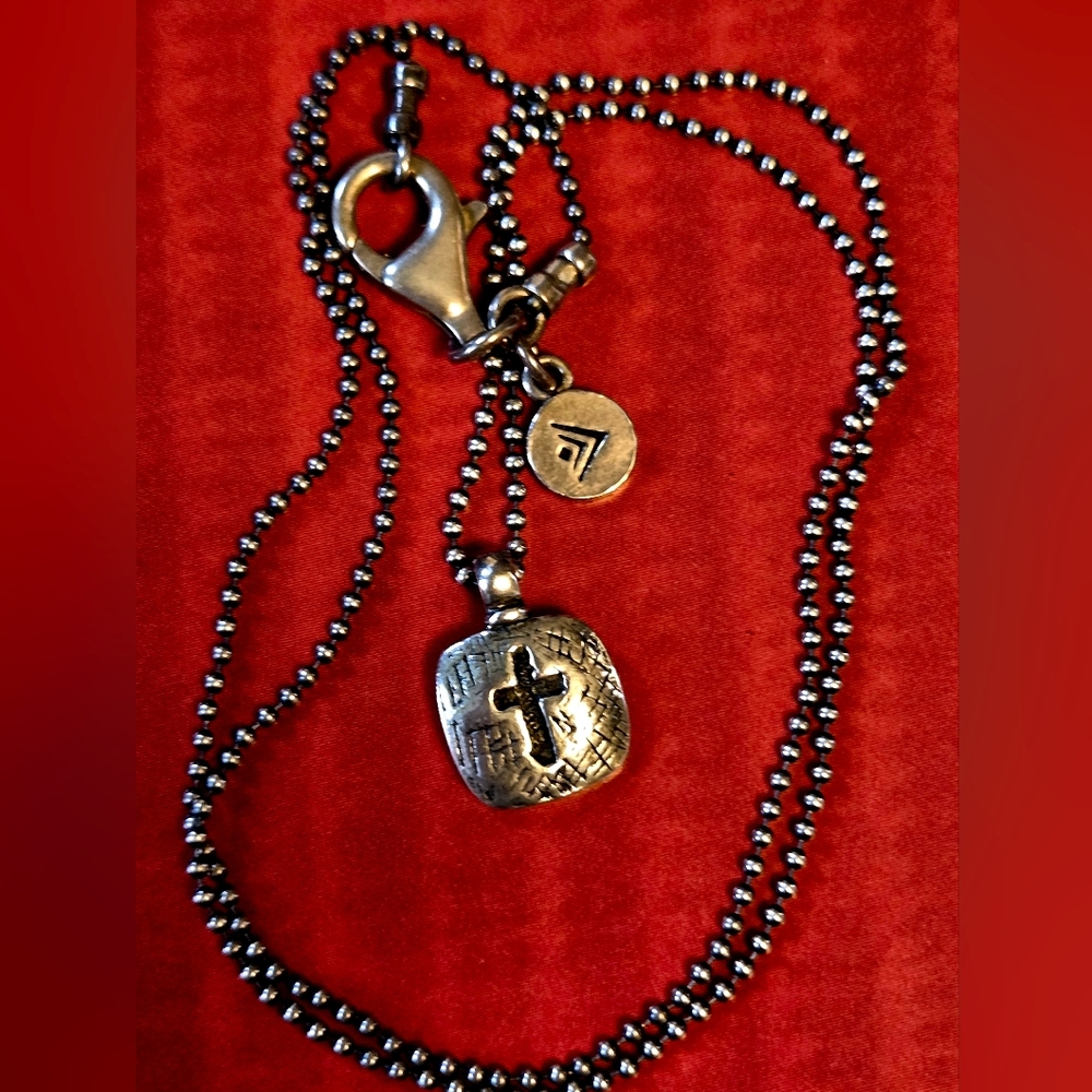Silpada Sterling Silver Cross / Devotion Necklace - image 2